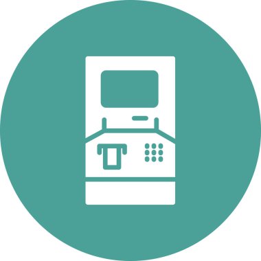 atm makine çizgi simgesi, ana hat vektör işareti, doğrusal biçim pictogram 