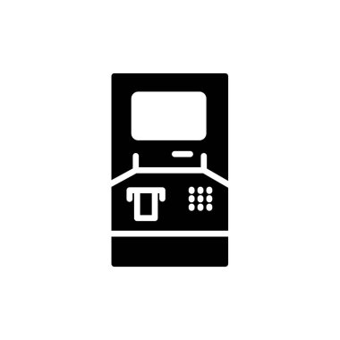 atm makine çizgi simgesi, ana hat vektör işareti, doğrusal biçim pictogram 