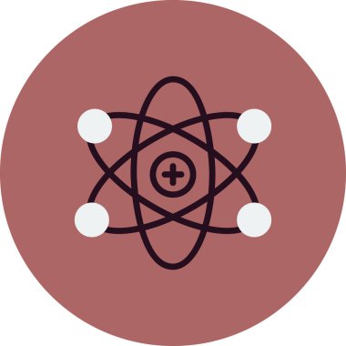 atom ağ ikonu vektör illüstrasyonu  