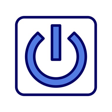 Güç Düğmesi basit simgesi, vektör illüstrasyonu