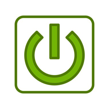 Güç Düğmesi basit simgesi, vektör illüstrasyonu