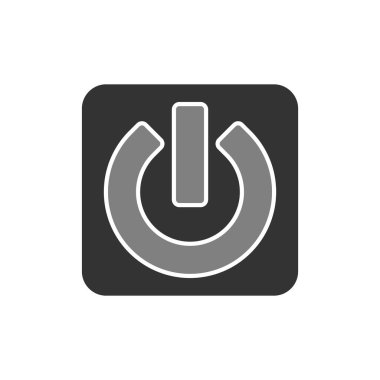 Güç Düğmesi basit simgesi, vektör illüstrasyonu