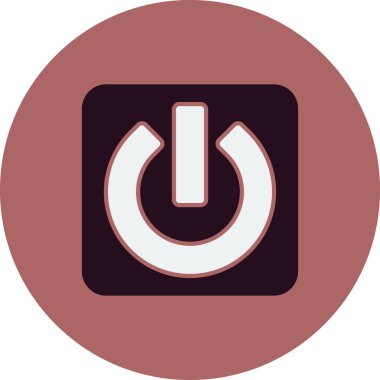 Güç Düğmesi basit simgesi, vektör illüstrasyonu