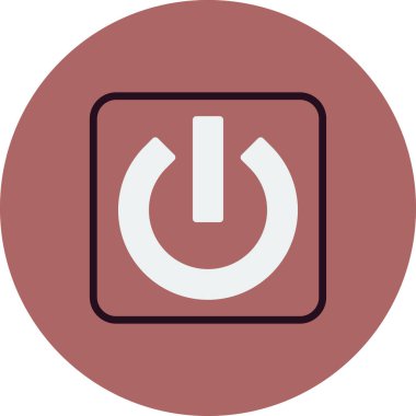 Güç Düğmesi basit simgesi, vektör illüstrasyonu