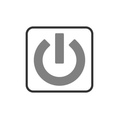 Güç Düğmesi basit simgesi, vektör illüstrasyonu