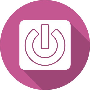 Güç Düğmesi basit simgesi, vektör illüstrasyonu