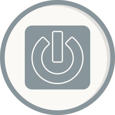 Güç Düğmesi basit simgesi, vektör illüstrasyonu