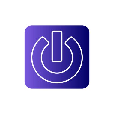 Güç Düğmesi basit simgesi, vektör illüstrasyonu