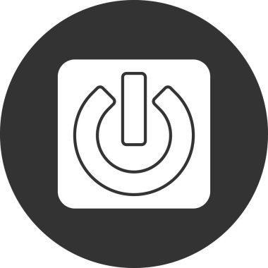 Güç Düğmesi basit simgesi, vektör illüstrasyonu