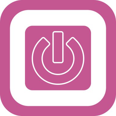 Güç Düğmesi basit simgesi, vektör illüstrasyonu