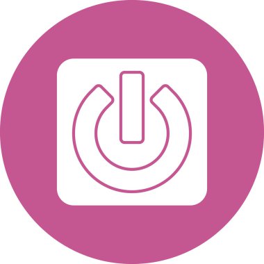 Güç Düğmesi basit simgesi, vektör illüstrasyonu