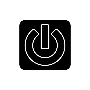 Güç Düğmesi basit simgesi, vektör illüstrasyonu