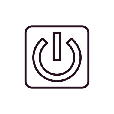 Güç Düğmesi basit simgesi, vektör illüstrasyonu