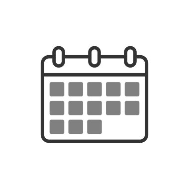 Takvim simgesi, vektör illüstrasyon tasarımı