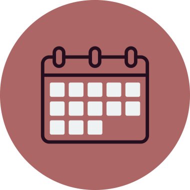 Takvim simgesi, vektör illüstrasyon tasarımı