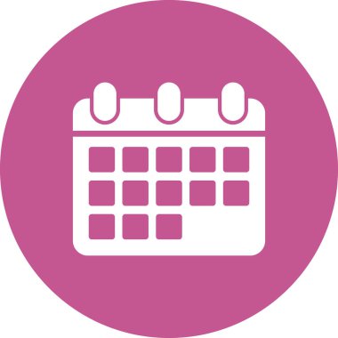 Takvim simgesi, vektör illüstrasyon tasarımı