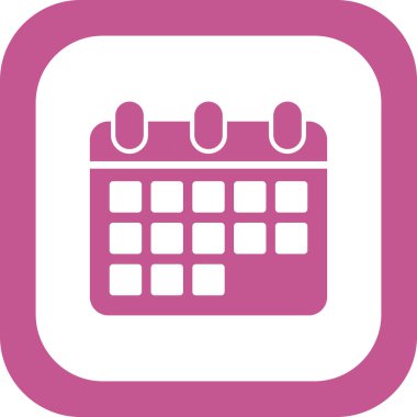 Takvim simgesi, vektör illüstrasyon tasarımı