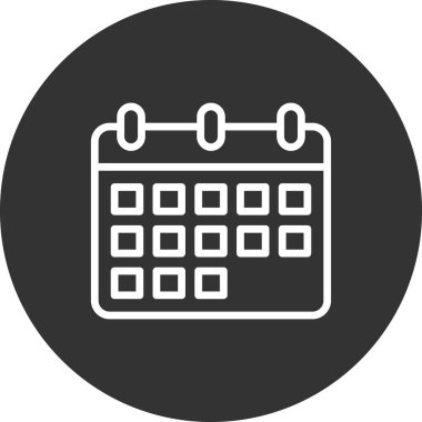 Takvim simgesi, vektör illüstrasyon tasarımı