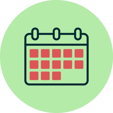 Takvim simgesi, vektör illüstrasyon tasarımı