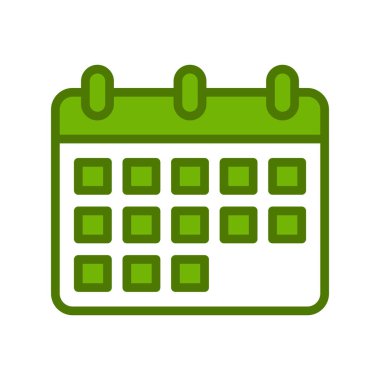 Takvim simgesi, vektör illüstrasyon tasarımı