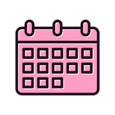 Takvim simgesi, vektör illüstrasyon tasarımı