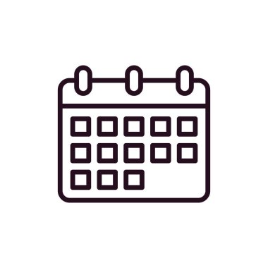 Takvim web simgesi, ajanda illüstrasyonu 