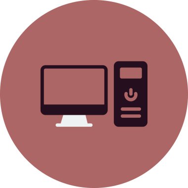 bilgisayar simgesi, basit vektör illüstrasyon tasarımı