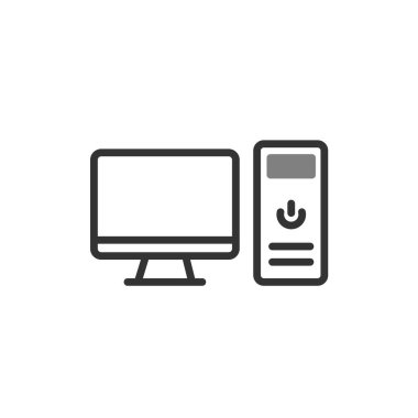 bilgisayar simgesi, basit vektör illüstrasyon tasarımı