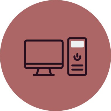 bilgisayar simgesi, basit vektör illüstrasyon tasarımı