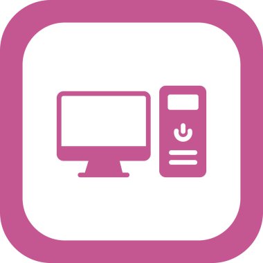 bilgisayar simgesi, basit vektör illüstrasyon tasarımı