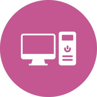 bilgisayar simgesi, basit vektör illüstrasyon tasarımı