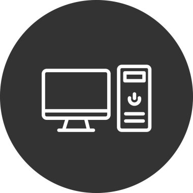 bilgisayar simgesi, basit vektör illüstrasyon tasarımı