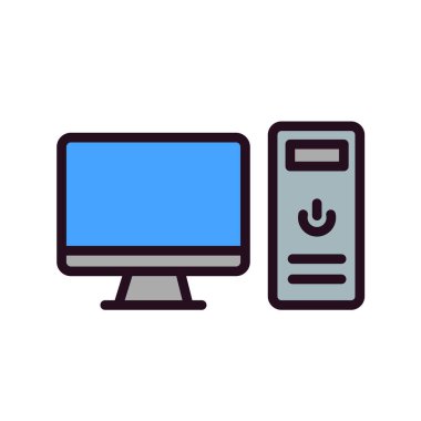 bilgisayar simgesi, basit vektör illüstrasyon tasarımı