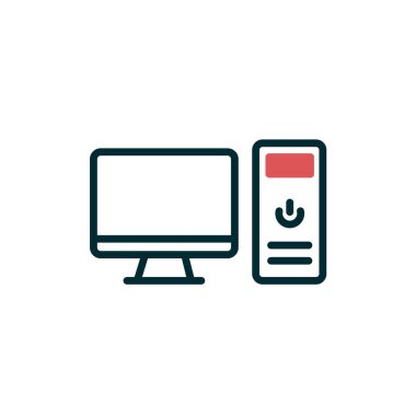 bilgisayar simgesi, basit vektör illüstrasyon tasarımı