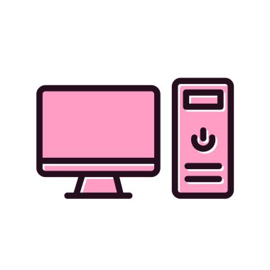 bilgisayar simgesi, basit vektör illüstrasyon tasarımı