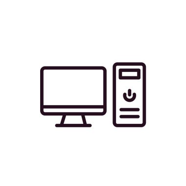 Bilgisayar simgesi, basit vektör illüstrasyonu