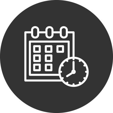 takvim vektörü ince çizgi simgesi