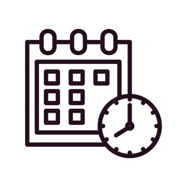 takvim vektörü ince çizgi simgesi