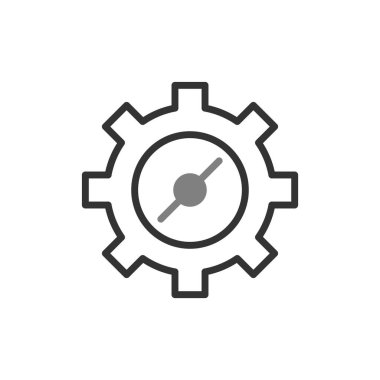 vektör simgesi modern basit ve temiz dişli ayarlanıyor