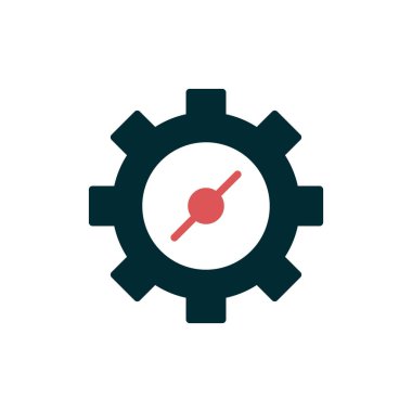 vektör simgesi modern basit ve temiz dişli ayarlanıyor