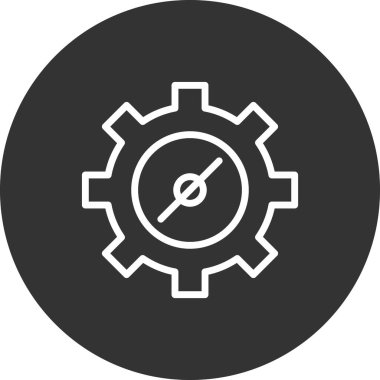 vektör simgesi modern basit ve temiz dişli ayarlanıyor