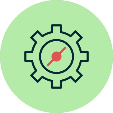 vektör simgesi modern basit ve temiz dişli ayarlanıyor