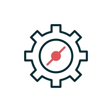 vektör simgesi modern basit ve temiz dişli ayarlanıyor