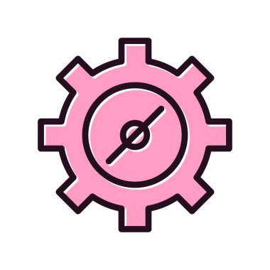 vektör simgesi modern basit ve temiz dişli ayarlanıyor