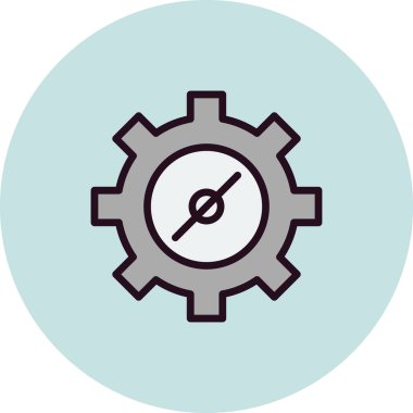 vektör simgesi modern basit ve temiz dişli ayarlanıyor