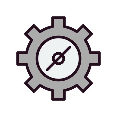 vektör simgesi modern basit ve temiz dişli ayarlanıyor