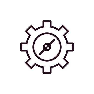 vektör simgesi modern basit ve temiz dişli ayarlanıyor