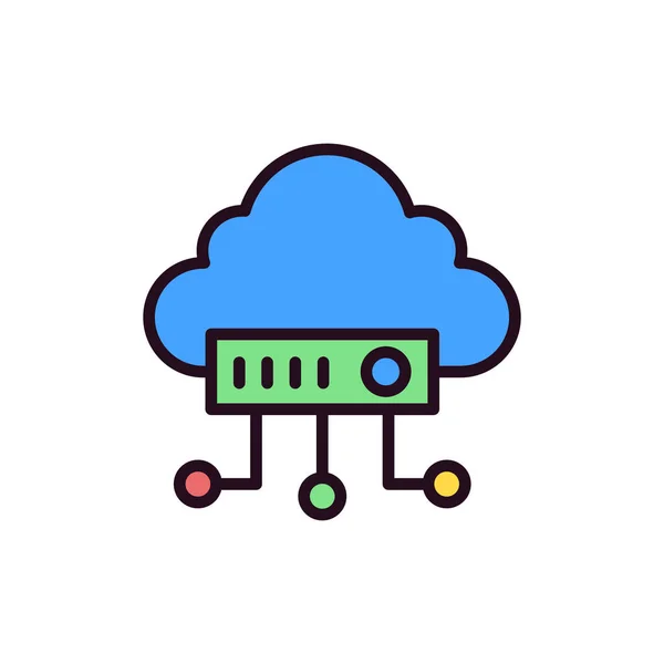Cloud Computing Teknik Ikon Vektor Illustration Design — Stock vektor
