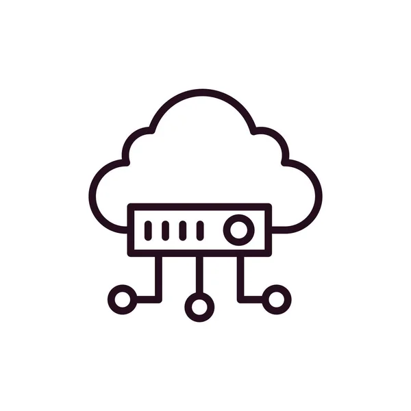 Cloud Computing Pictogram Vector Illustratie — Stockvector