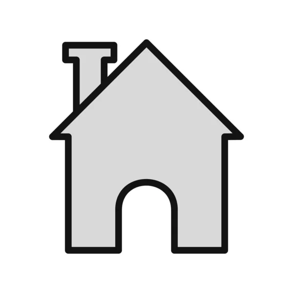 Icona Della Casa Semplice Illustrazione Vettoriale — Vettoriale Stock